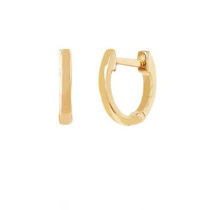 EF Collection Gold Mini Huggie Earring Double